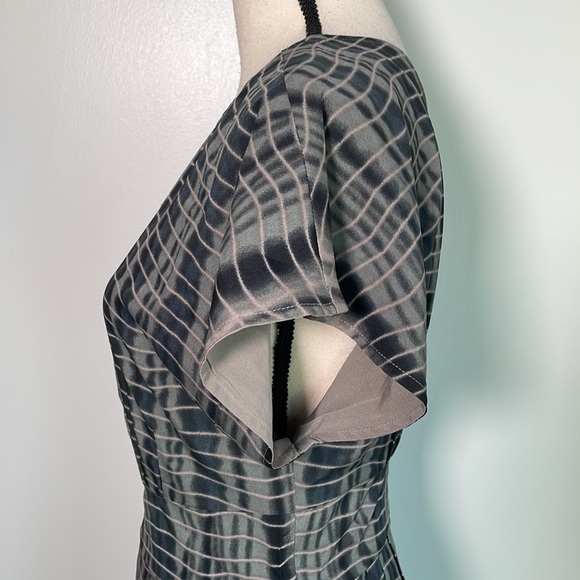 Walter Baker Black Grey Tie Dye One Shoulder Asymmetrical Dress S - Picture 7 of 11